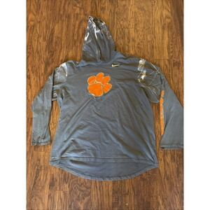 Nike Hooded T Shirt Men's XXL Clemson Tigers South Carolina Dri Fit